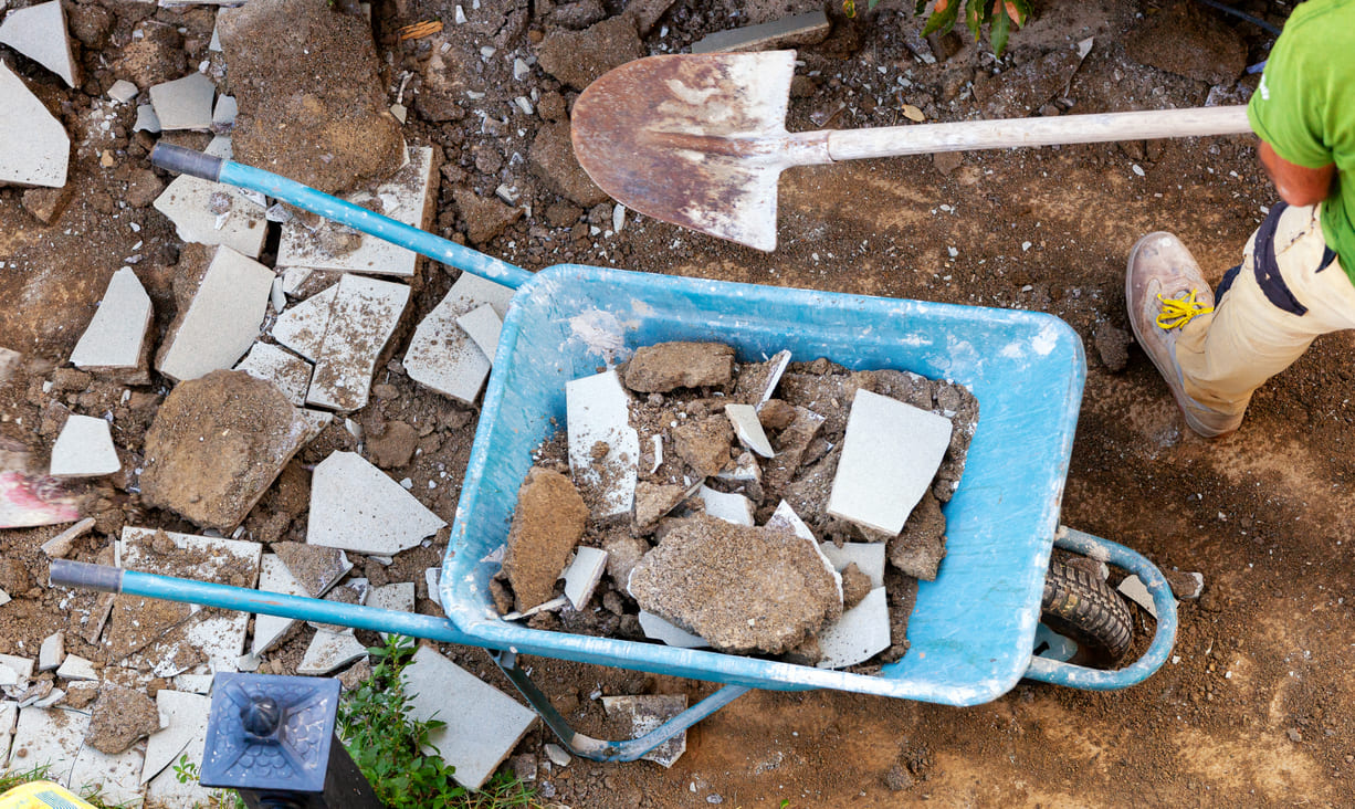 Reciclar escombros de construccion