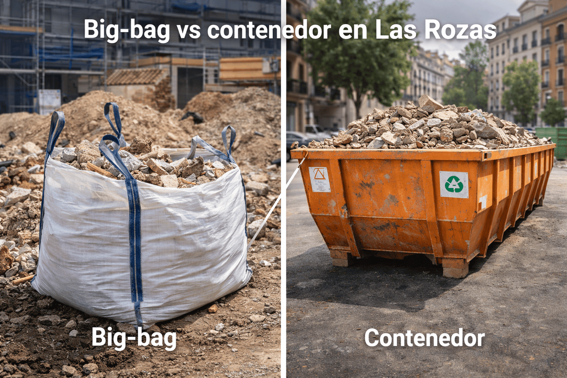 comparativa big-bag vs contenedor Las Rozas