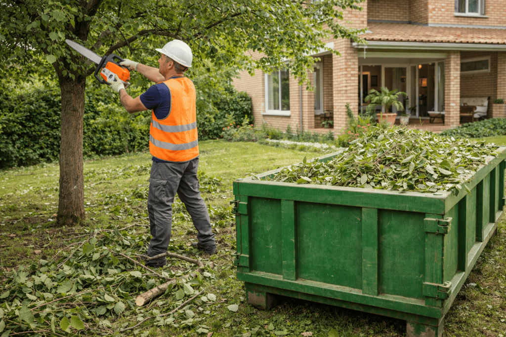 proceso de alquiler de contenedor para residuos verdes Las Rozas